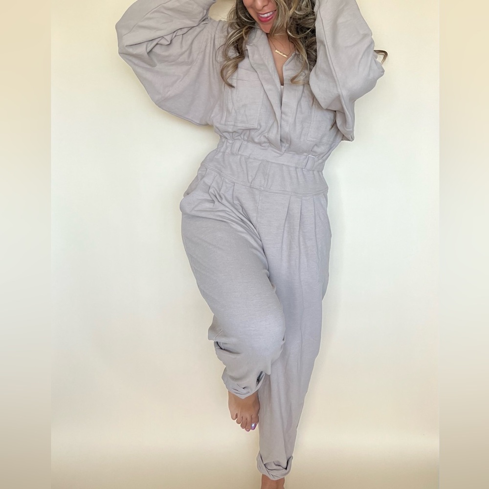 Faye one piece jumpsuit in GREY color